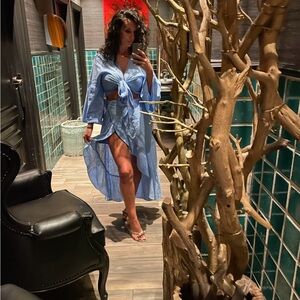 LAWLESS Light Blue Set Top and Skirt